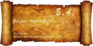 Bojer Adrián névjegykártya